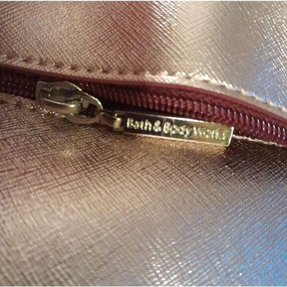 🤠NWOT Gold With Fuschia  Bath & Body Works Tote - Picture 2 of 4